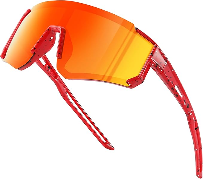 Fanshen Kids Baseball Sunglasses for Boys Girls Ages 3-12, Sports Polarized Youth Baseball Softball Sunglasses UV Protection