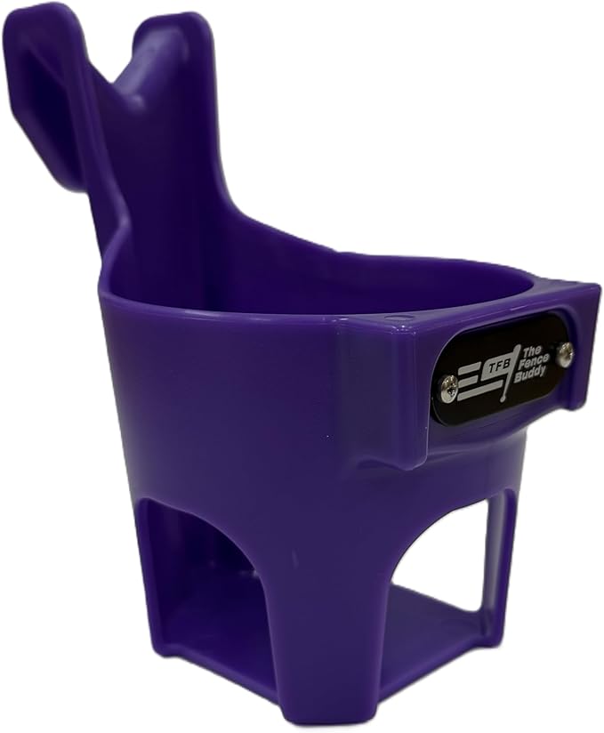 Purple Water Bottle Holder for Fence | Cup Holder and Caddy | Holds Stanley, Yeti, Gatorade Products | Baseball and Softball Dugout Organizer, Stackable for Easy Storage | Made in USA (Purple)