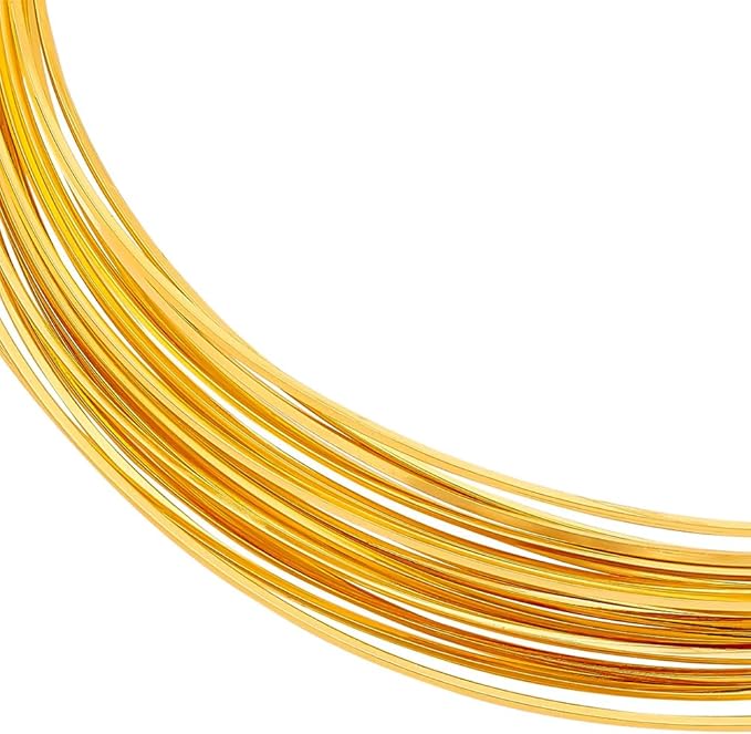 BENECREAT 23 Gauge 16 Feet Square Copper Wire, Bendable Metal Craft Wire by BENECREAT