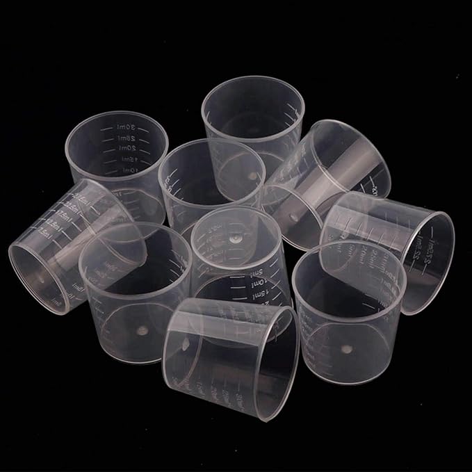 100 Pack 1oz/30ml Plastic Graduated Cups Transparent Scale Cups - Image 5