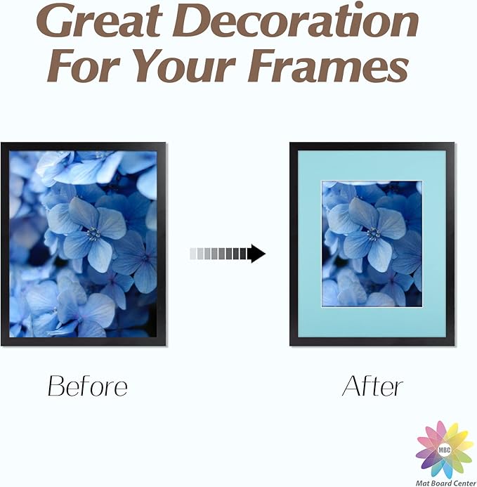 Mat Board Center, 11x14 for 8x10 Deep Blue Color Mats - Image 6