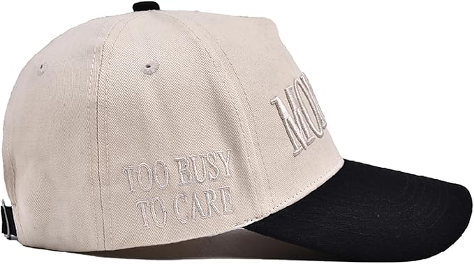 Womens Baseball Caps Casual Mommin Embroidery Letters Trucker Hat Adjustable Ponytail Baseball Hat for Streetwear
