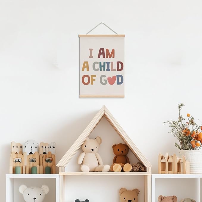 Christian Decor Boho Poster Hanger, Jesus Religious Wall Decor, Christian Gifts - Image 3