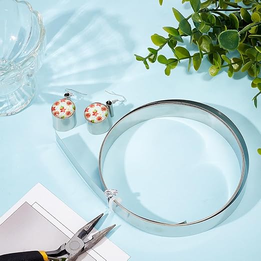 BENECREAT 9.84 Feet 32Gauge Flat Nickel Silver Wire, 18mm Wide Flat Bezel White - Image 4