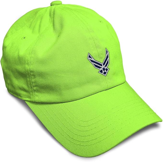 Speedy Pros Soft Baseball Hat Embroidered Dad Hat Air Force Emblem Embroidery Men & Ladies Baseball Cap Cotton