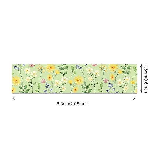 Adirasenotek Floral Washi Tape Set 12 Rolls, Flower Butterfly Washi Tape - Image 3