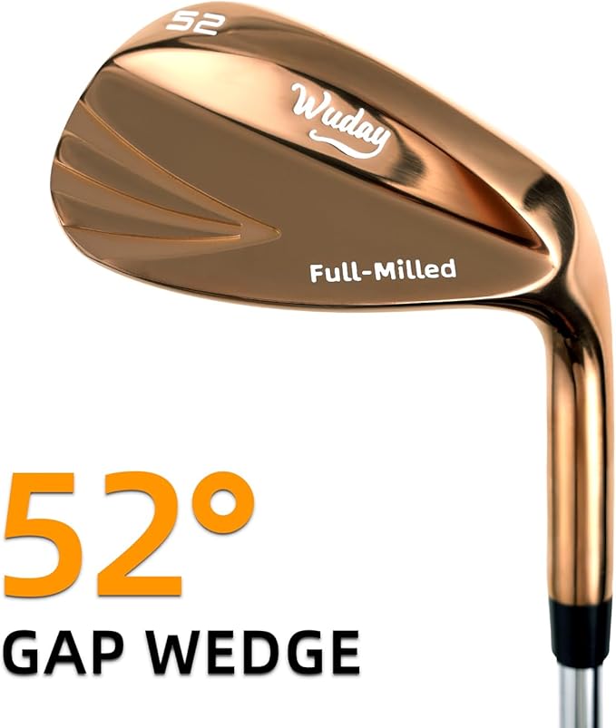 Golf Wedges for Men Right Hand 52/56/60 Degree, Full Face CNC Milled Golf Wedge Set with Gold & Color Coating, Sand Lob Gap Wedge with Enhanced Spin & Control, Premium Grip Golf Club Gift