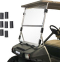 ECOTRIC Windshield Compatible with 1982-2000.5 Club Car DS Clear Fold Down Impact Resistant Golf Cart DS Model Approximate dimensions 39.25"W X 36.75"H