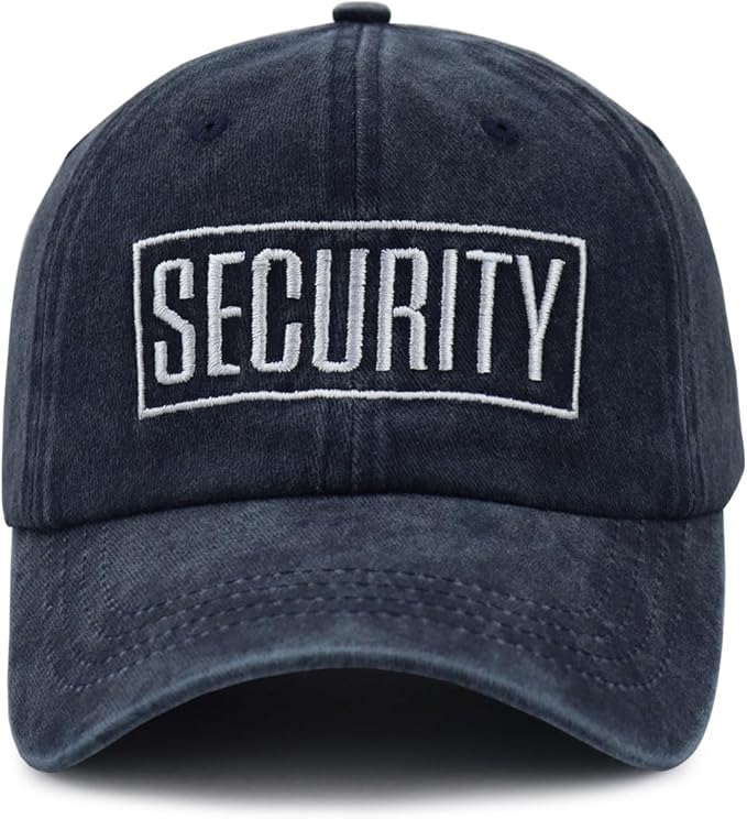 Security Hat for Men Women, Adjustable Embroidered Cotton Baseball Cap