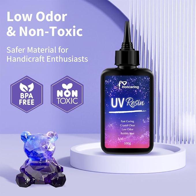UV Resin 400g, Hard Type Clear Beginner-Friendly Kit, Upgraded Formula & - Image 4