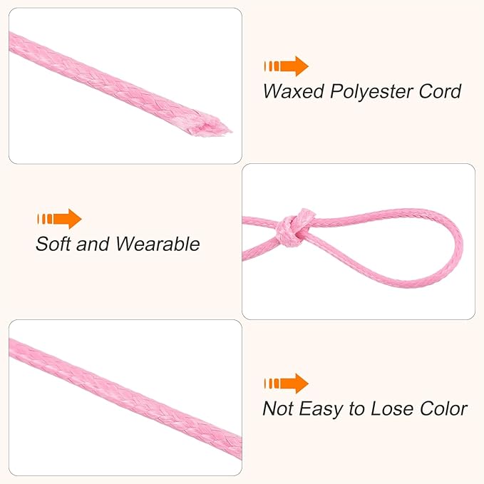 MECCANIXITY Waxed Cord 0.8mm Waxed Polyester Cord 175 Yard Wax String - Image 3