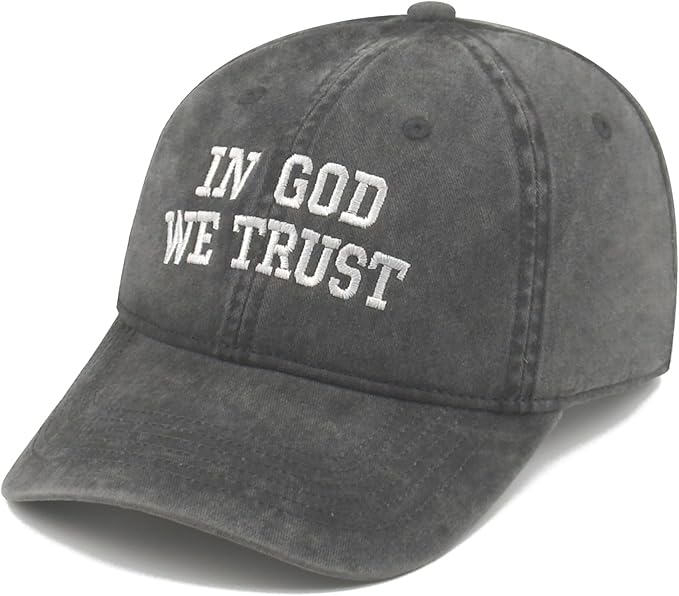 Faith Christian Patriotic Embroidered Baseball Cap, Vintage Cotton Dad Hat for Men Women, Birthday