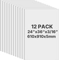 VEVOR Foam Board, 12 Pack 24 x 36 Inch, 3/16 Inch Thickness White Poster Board by VEVOR