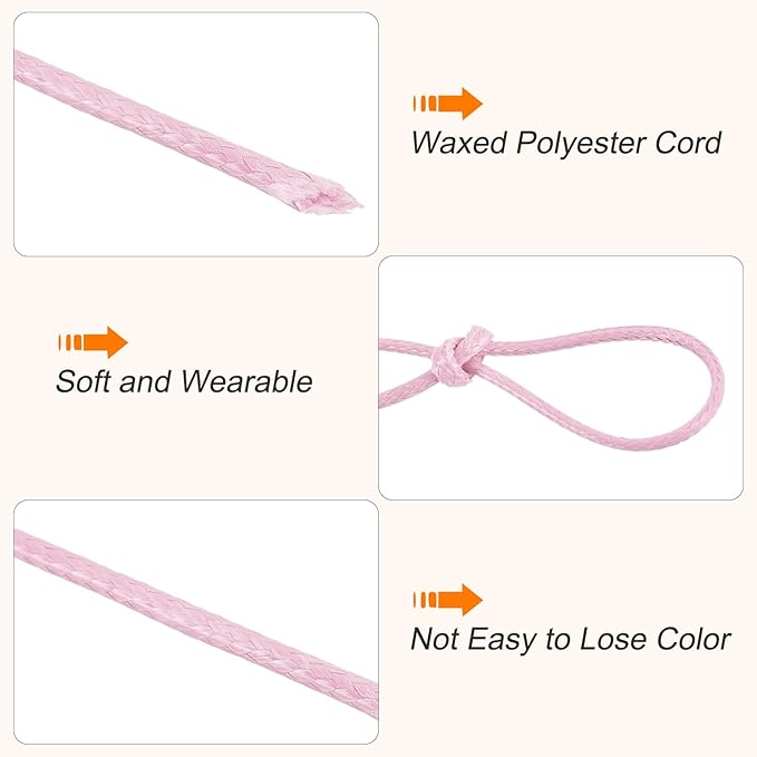 MECCANIXITY Waxed Cord 1.2mm Waxed Polyester Cord 175 Yard Wax String - Image 3