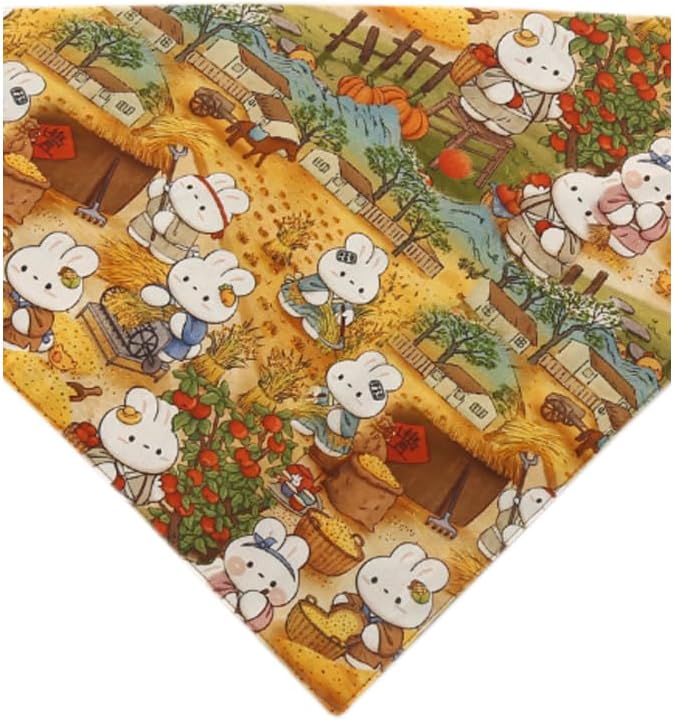 Dog Bandana Reversible Triangle Bibs Scarf Accessories Rabbit for Cats Pets Animals