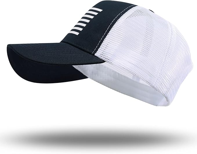 American Flag Trucker Hat - Snapback Hat, Baseball Cap for Men Women - Breathable Mesh Side, Adjustable Fit - for Casual Wear