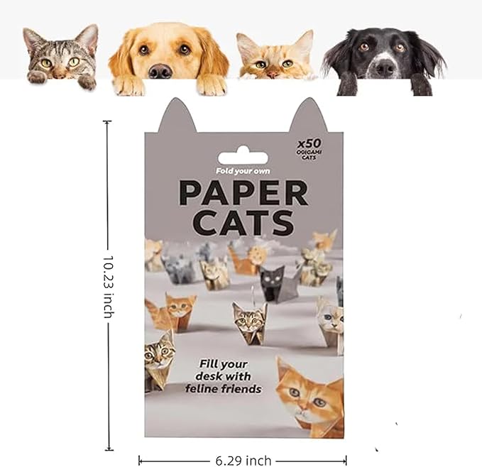 DIY Paper Cats - 50 Sheets DIY Origami Paper to Fold Cute Cat Figures, Fun - Image 3