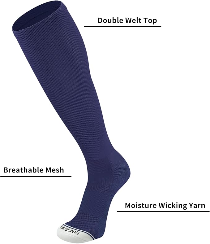 Youth Performance Baseball & Softball Socks (3 Pairs) over the Calf
