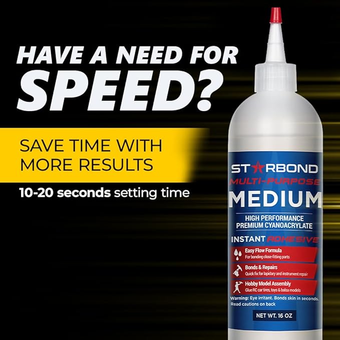 Premium Grade Cyanoacrylate Medium Super Glue by Starbond - 16 oz. Complete - Image 3