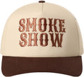 MIRMARU Two-Tone Vintage Canvas Trucker Hats for Men & Women, Adjustable Size Baseball Caps with Trendy Embroidered Design