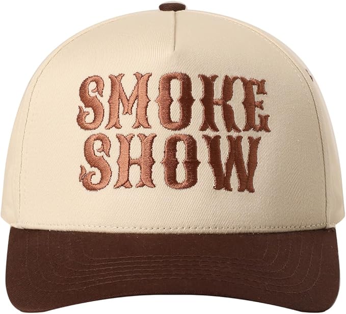 MIRMARU Two-Tone Vintage Canvas Trucker Hats for Men & Women, Adjustable Size Baseball Caps with Trendy Embroidered Design