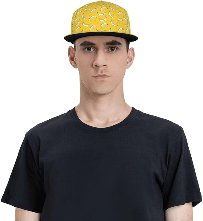 Fashion Snapback Hat for Men Women, Hip Hop Style Baseball Cap Flat Bill Hats Adjustable Trucker Sun Hat