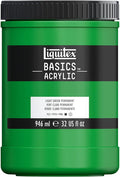 Liquitex BASICS Acrylic Paint, 946ml Jar, Light Green Permanent by Liquitex