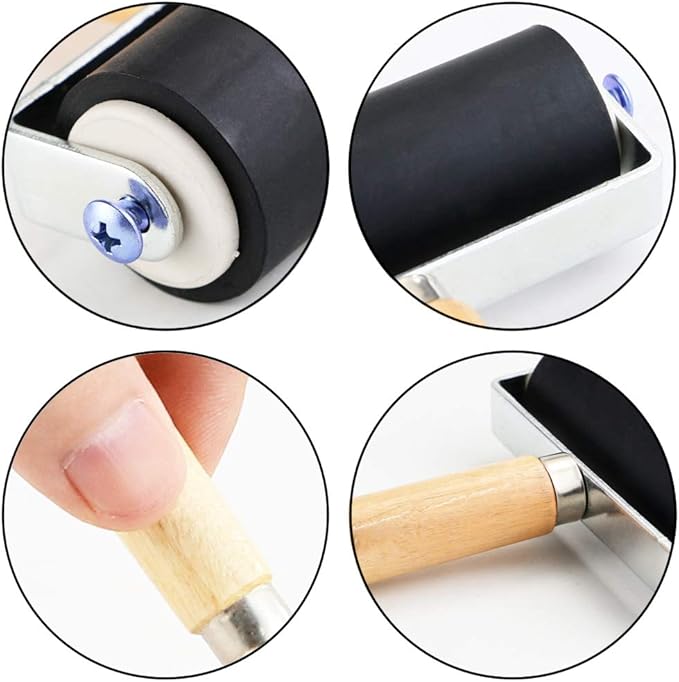BIGNC 3 Pack Rubber Roller Brayer Rollers, Art Craft Roller - Image 4