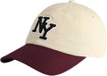 NY 3D Embroidered Cotton Dad Hat – New York Baseball Cap, Adjustable Metal Buckle Strap, Unstructured Low-Profile Style