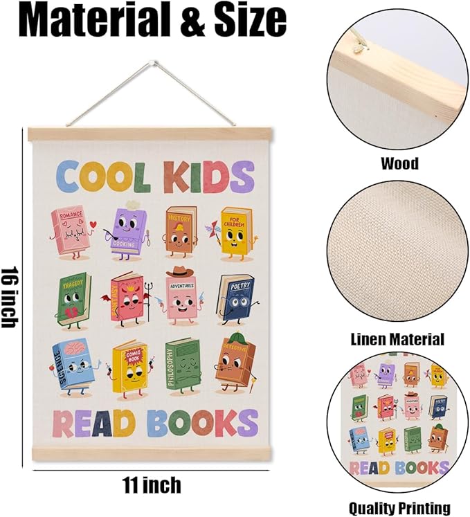 Reading Poster Hanger, Reading Nook Classroom Decor Wall Decor, Toddler - Image 6