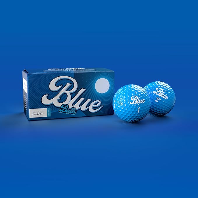 Blue Balls Premium LED Light Up Golf Balls | Glow in The Dark | Night Golf | Funny Gift | Bachelor Party