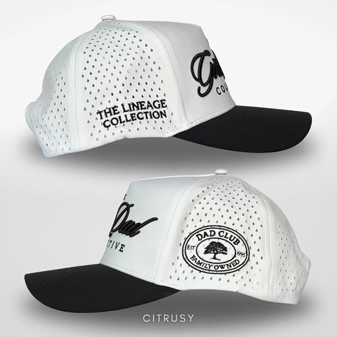 CITRUSY Athletic Trucker Golf Hat | Performance Mens 5 Panel Cap | Cool Breathable Waterproof Workout Running Snapback