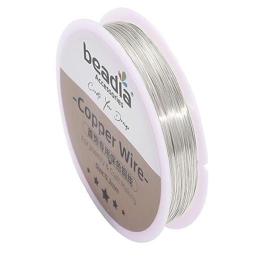 Silver Copper Wire 0.3mm Bead Cord by Beadia