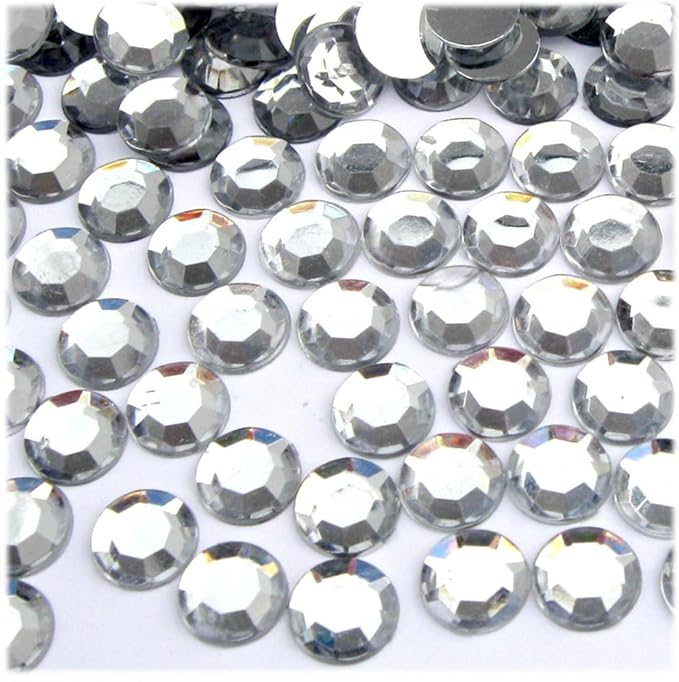The Crafts Outlet 144pc Flatback Acrylic Rhinestones Round 10mm - Image 4