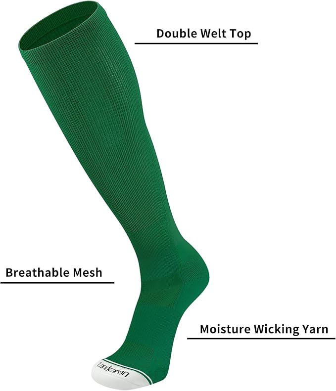 Youth Performance Baseball & Softball Socks (3 Pairs) over the Calf