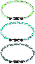 Junkin Baseball Necklaces Three Braided Rope Titanium Necklace for Fans Team Gifts Boys Men Player Softball Sports