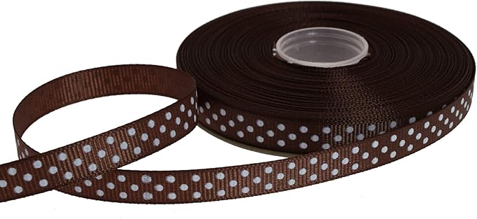 Polka Dot Grosgrain Ribbon 25 Yard Each Roll 100% Polyester - Image 2