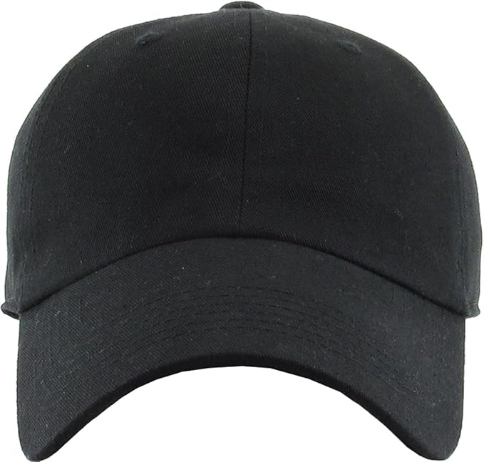 KBETHOS Classic Unisex Cotton Adjustable Low Crown Baseball Cap – Plain Dad Hat