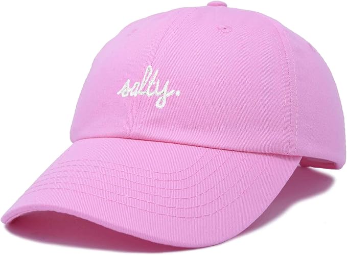 DALIX Salty Embroidered Cotton Beach Baseball Cap Adjustable Dad Hat Womens