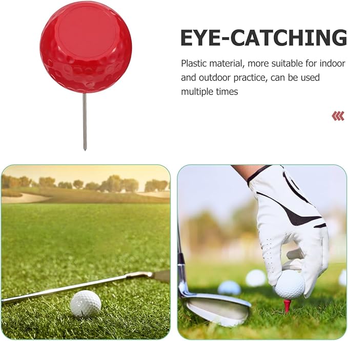 SUPVOX Golf Tee Marker 9.84 Inch Durable Colored Ball Marker for Golf Course Tee Box Accessories Practical Golfing Court Supply