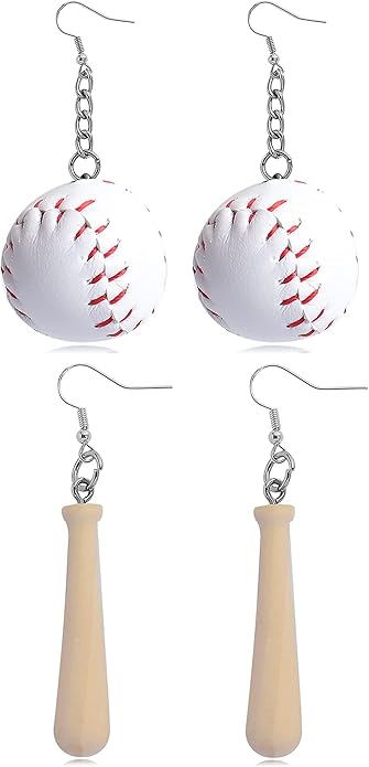 Baseball Earrings for Women Baseball Mom Accessories Essentials Game Day Fan Gifts Lightweight Sports Stud Earrings Jewelry Game Day Shirts Women