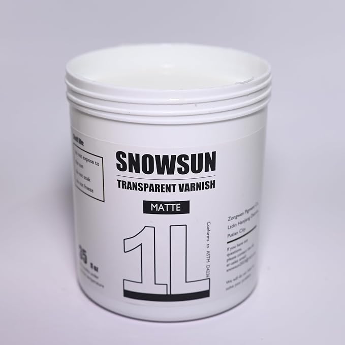 SNOWSUN Matte Varnish for Acrylic Painting, 1L Professional Acrylic Artist's - Image 2