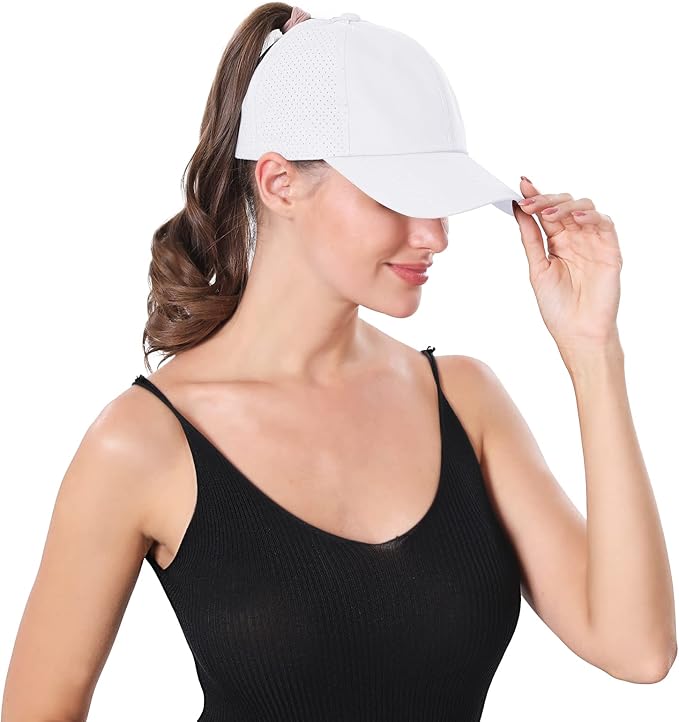 ZTL Women's High Ponytail Baseball Cap Performance Running Hat Quick Dry Mesh Sports Cap Unstructured Dad Trucker Hats