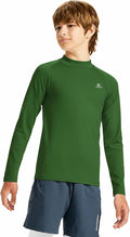 DEVOROPA Youth Boys Compression Thermal Shirt Long Sleeve Kids Fleece Baselayer Soccer Baseball Undershirt Slim/Regular/Husky