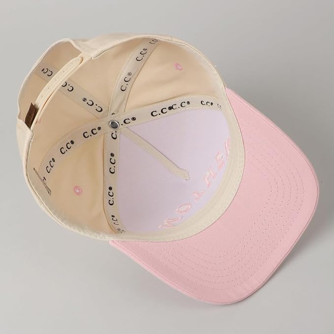 MIRMARU Two-Tone Vintage Canvas Trucker Hats for Men & Women, Adjustable Size Baseball Caps with Trendy Embroidered Design