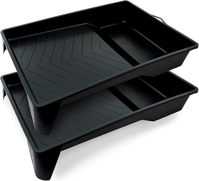 Precision Defined Paint Trays 9-Inch, Paint Roller Trays Set 2-Pack, Plastic by PrecisionDefined