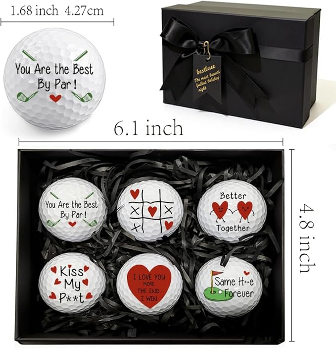 Funny Gifts for Husband Birthday Anniversary, Wedding Birthday Golf Balls Gifts for Him Boyfriend Golfers Lovers Father's Day Fan Humor, Golf Ball Romantic Diy Present for Men Couple from Wife