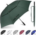 Gonex 54/62/68/72/80 Inch Extra Large Golf Umbrella, Automatic Open Travel Rain Umbrella with Windproof Water Resistant Double Canopy, Oversize Vented Umbrellas for 2-3 Men and UV Protection, Multiple Colors