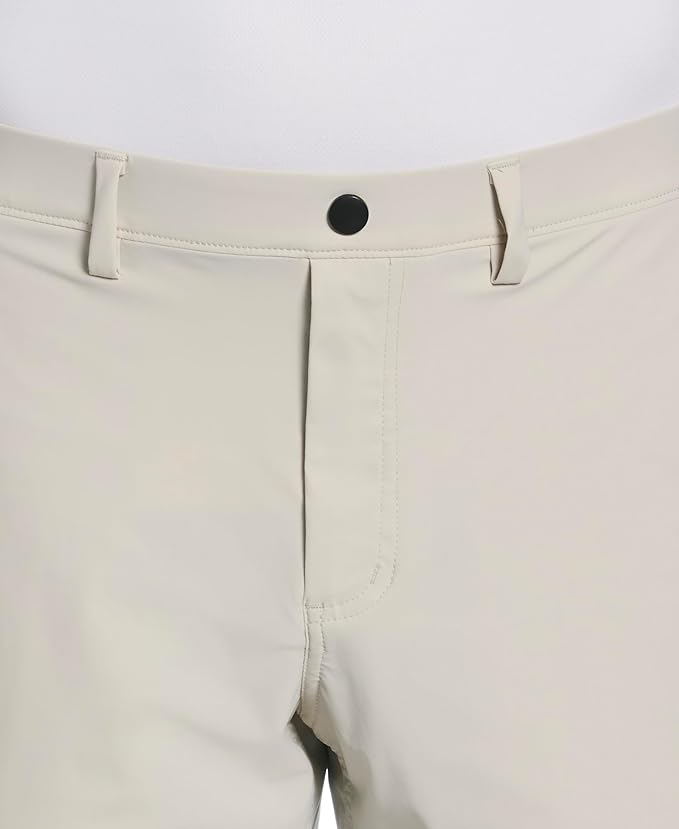 PGA Tour Men's 8" Solid Performance Stretch Pull-on Golf Shorts with Stretch Waistband, Moisture-Wicking, Sun Protection
