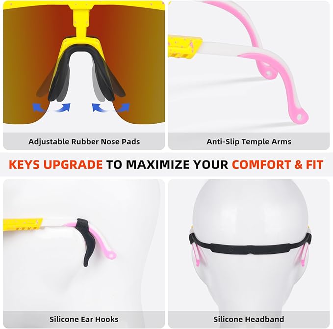 2-Sizes Kids Youth Baseball Sunglasses Men Women Vipers Sunglasses Softball Boys Girl True Polarization &UV Protection